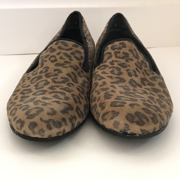 MUNRO Jerrie Leopard Loafer Suede Comfort Flats Black Tan Women’s Size 13 - Picture 6 of 16